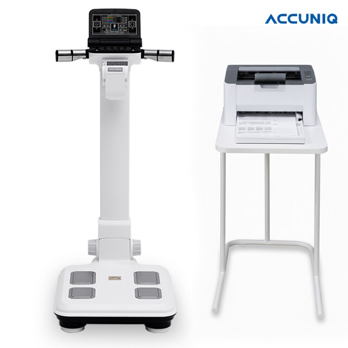 아큐닉 ACCUNIQ BC300 체지방측정기 체중계 체성분분석기 제품본체프린터테이블결과지, 백색, 1세트, 제품본체프린터테이블결과지