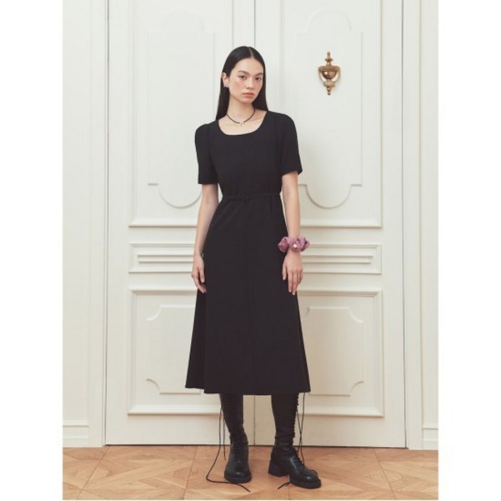 빈폴레이디스 24FWB. my 클래식 벨티드 롱 원피스 블랙 BF4871N015 432767