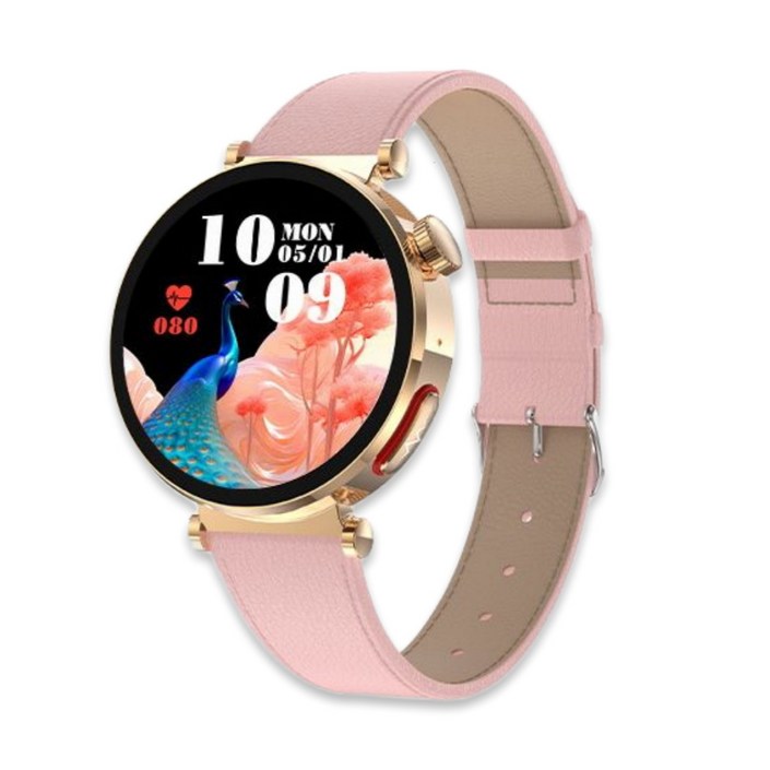 액션맨 글루코워치 EP 건강데이터 스마트워치 한국어지원 온라인설명서 AS 지원, 블루투스, 4cm, 핑크레더와골드메쉬