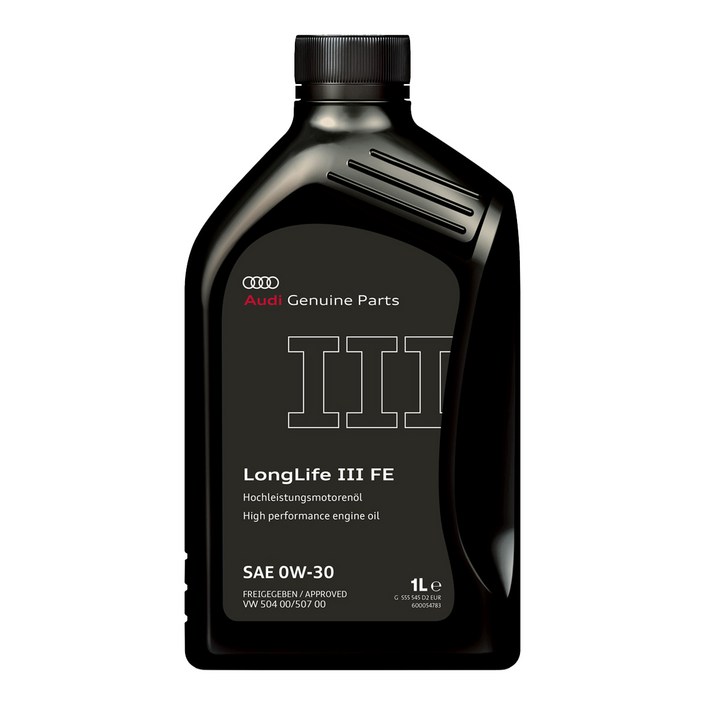 아우디 순정엔진오일 롱라이프III FE 0W30 1L VW 504 00507 00, 아우디 롱라이프III FE 0W30, 1개, 0w30