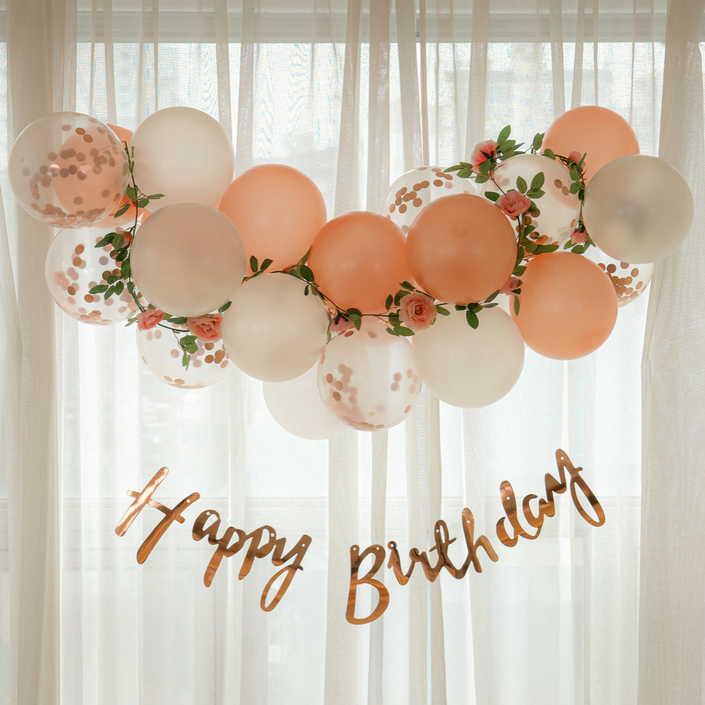 파티레시피 생일풍선 생일파티 용품 세트 풍선 24개 장미가랜드 고리마운트 3개 스트랩 제작설명서 파티레시피 생일풍선 생일파티 용품 세트 풍선 24개 장미가랜드 고리마운트 3개 스트랩 제작설명서