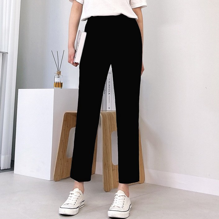 숏기본롱 S3XL여성용 빅사이즈 밴딩슬랙스 정장바지 라이크 밴딩팬츠