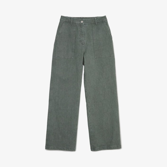 라코스테 여성 스트레이트 FW 데님 크롭팬츠 HF571E55NE9F 853221