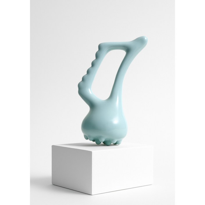 쿠르 블루림 세라믹 괄사 마사지기 얼굴 두피 바디, 단일, 1개