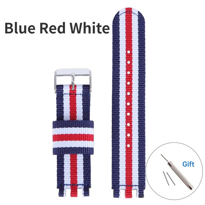 워치밴드 SWATCH 스트랩 용 나일론 캔버스 시계 밴드 17mm 20mm 패브릭 팔찌 교체 여성 남성 스포츠 액세서