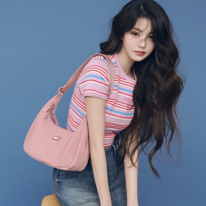 타미힐피거 클레어 유틸리티 데님 미디 스커트 T32F6NFS10TWT11A5