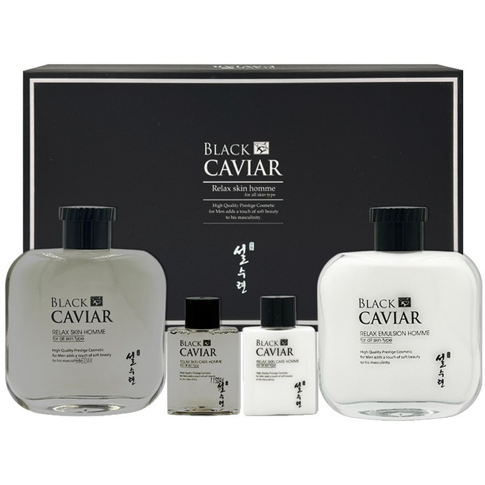설수련 블랙 캐비어 릴렉스 포 맨 남성스킨케어 2종세트, 1개