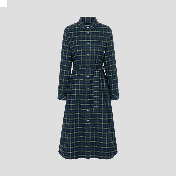 백화점정품 빈폴 여성 셔츠 블라우스 타탄체크 원피스 그린 BF5X71C03M 커플티 여자남방 여자셔츠코디 여성셔츠 여방셔츠 기본셔츠타탄체크 기본셔츠