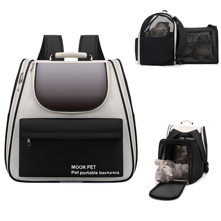 Surkat 대용량 3in1 확장형 반려동물 고양이 강아지이동가방 백팩, 1개, 그레이