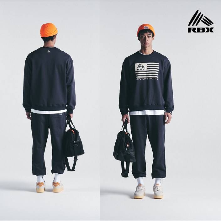 RBX 남여공용 오버핏 셋업 스웻셔츠 민안감 루즈핏 가을셋업 세트 기모X