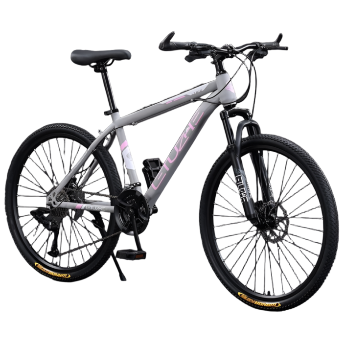 레투즈 루키21 튼튼한 MTB자전거 24인치 입문용 중학생 고등학생 성인 가벼운, 1개, 160cm, 12. 트리플휠 그레이핑크140165cm 권장