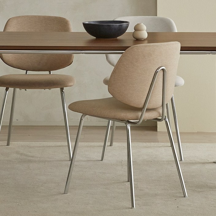포블리스 RCO 알코 다이닝 체어, 2개, 베이지