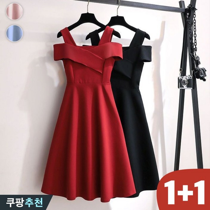 고품질 추천 100kg까지 빅사이즈 11 여성 펀칭 오프숄더 허리꼬임 날씬해보이는 반팔 원피스 여름 편한 모던 랩 단아한 우아한 디자인 고급스러운 파티 미디 플레어 원피스