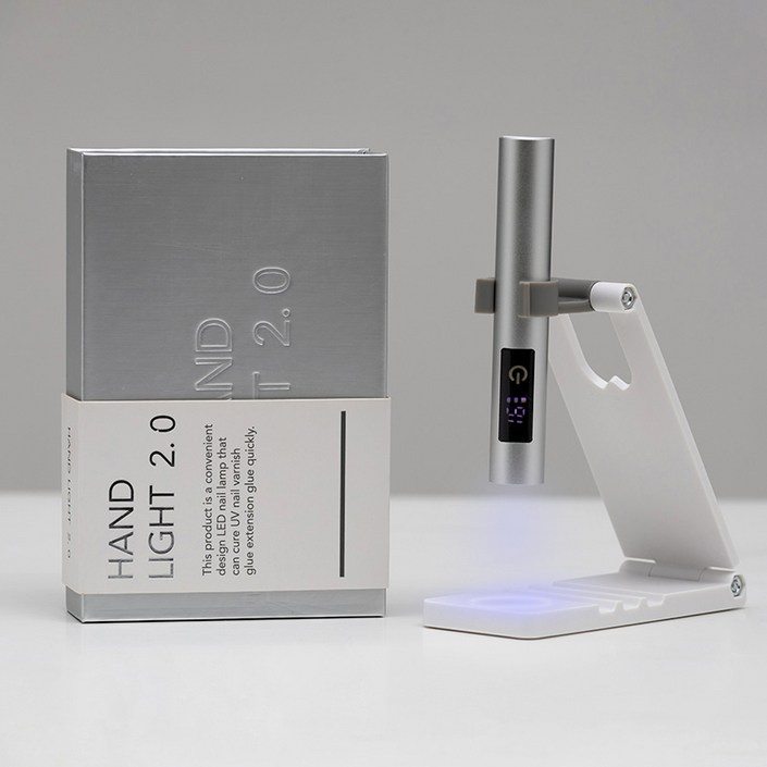 KUKEE 휴대용 미니 젤네일 램프 LED램프 타이밍기능 거치대 세트, 1개, 실버P11