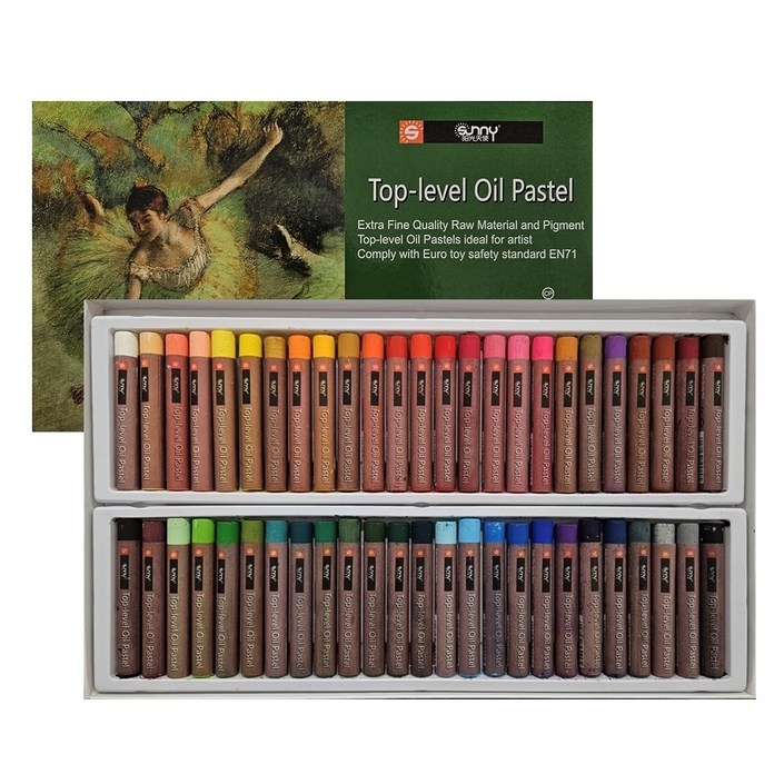 아클라 오일 파스텔 50색 그림그리기 어반드로잉 스케치 미술용품 준비물, 1개, 50색