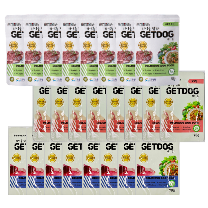 베러펫 강아지습식사료 강아지사료 주식 보양식 소고기오리참치, 혼합맛, 70g, 24개