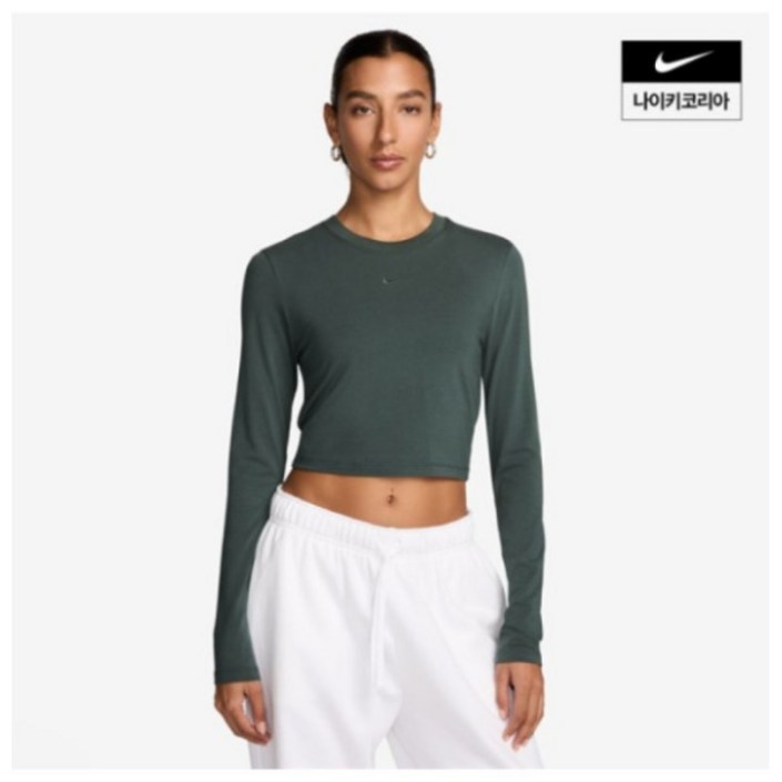 나이키 긴팔티 PQJ HF5323338  NSW 칠 니트 긴팔 크롭 티셔츠