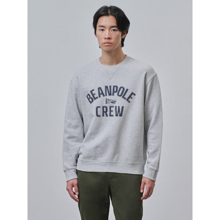[빈폴] 레터링 스웨트 셔츠  그레이 (BC4841C043)
