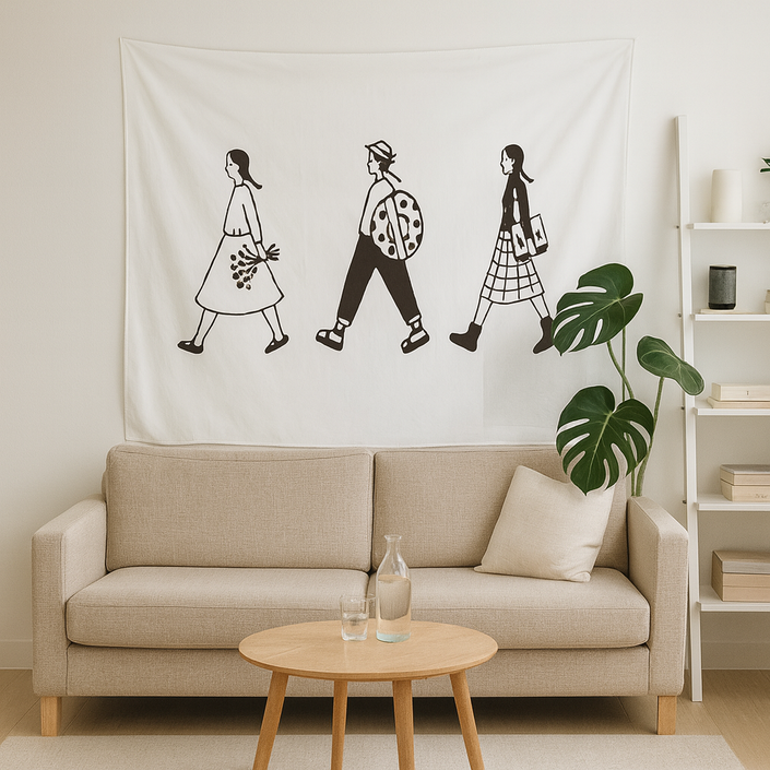 웨이백홈 감성 패브릭 가리개 커튼