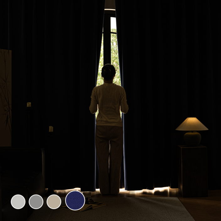 11 HOMEY NEST 밝은색상 100 완벽 빛차단 암막커튼 호텔식 방풍 암막 린넨커텐 아일렛형