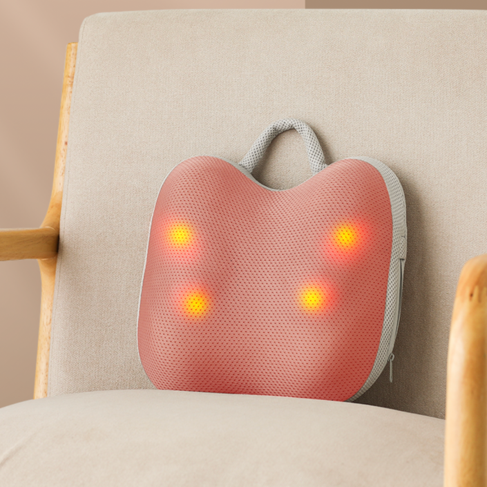 HULULU 무선 허리 안마기 허리베개 등 어깨 배 종아리 다용도 안마기, 그레이