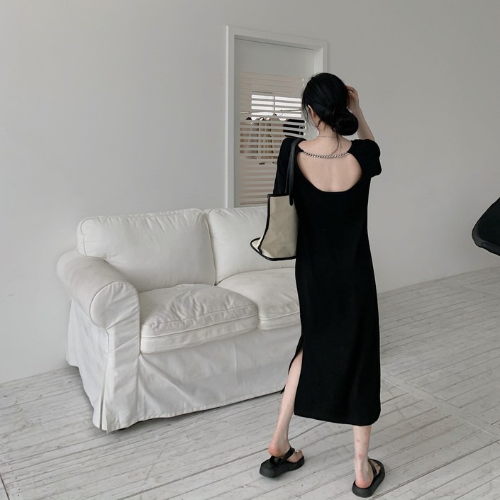 유니크유니스 체인 롱 원피스