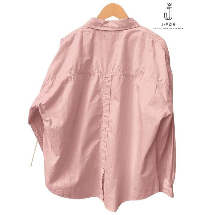 제이엠지아 NEW 여성 카라넥 베이직 남방 루즈핏 무지 셔츠