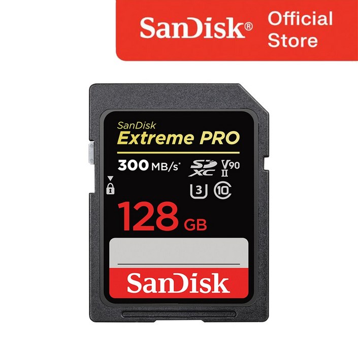 샌디스크코리아 공식인증정품 Extreme Pro2 익스트림 프로2 SD메모리카드 UHS2 V90 SDSDXDK 128GB, 128GB, 1개