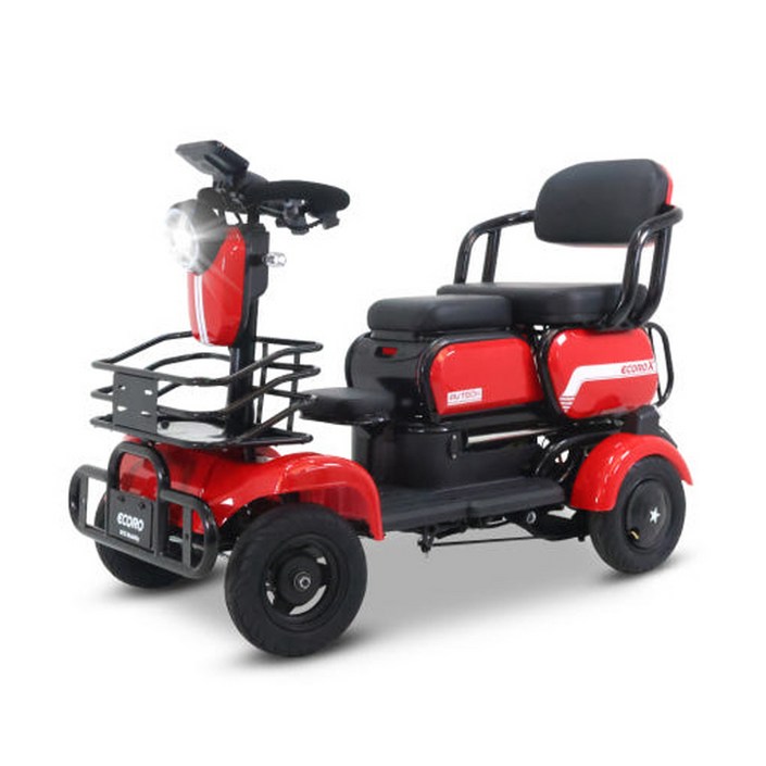 AU테크 전동스쿠터 에코로X 20A 전기스쿠터 48V, 레드