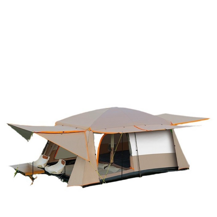 캠핑왕국  캠핑용 글램핑 천막 투룸 패밀리 텐트 대형