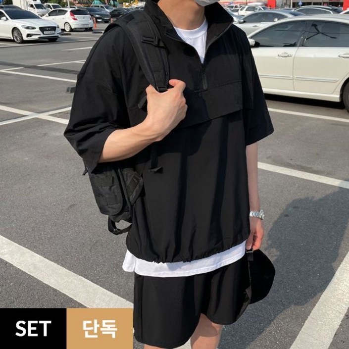 SET 남녀공용 여름 아이스 아노락 반팔 긴팔 반바지 조거팬츠 세트 반팔 바람막이 반집업 조거팬츠 트레이닝복 셋업세트반팔 긴팔 5085 SET 남녀공용 여름 아이스 아노락 반팔 긴팔 반바지 조거팬츠 세트 반팔 바람막이 반집업 조거팬츠 트레이닝복 셋업세트반팔 긴팔 5085