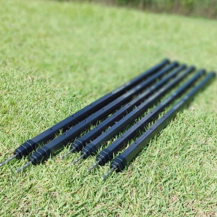 인디캠핑 육각폴대 H280 2개  H180 4개  가방 세트 타프슬라이드폴대, 1세트