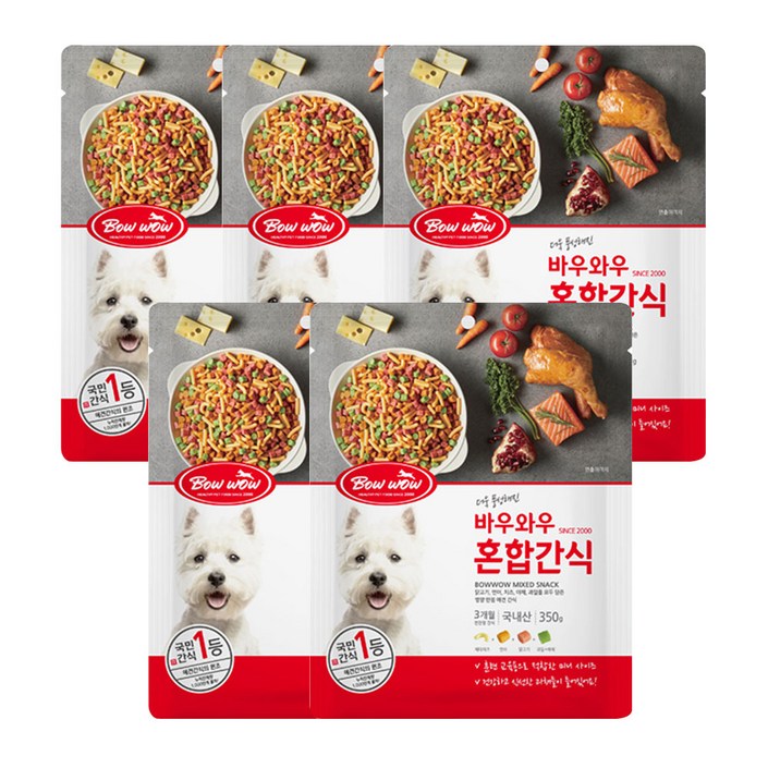 바우와우 혼합 강아지 간식 350g