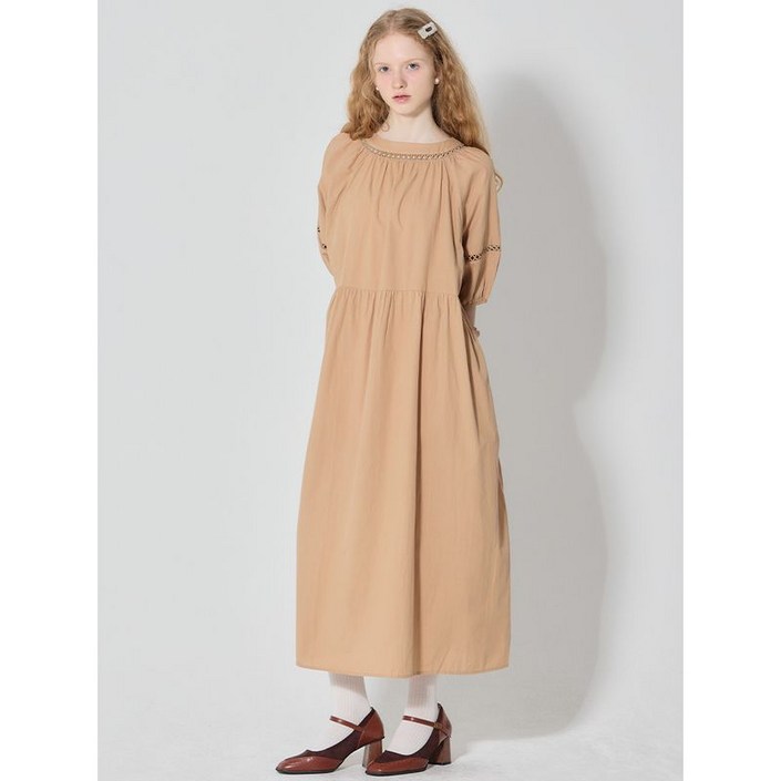 OZOC 크로셰 벌룬 소매 원피스 택가격 99000원