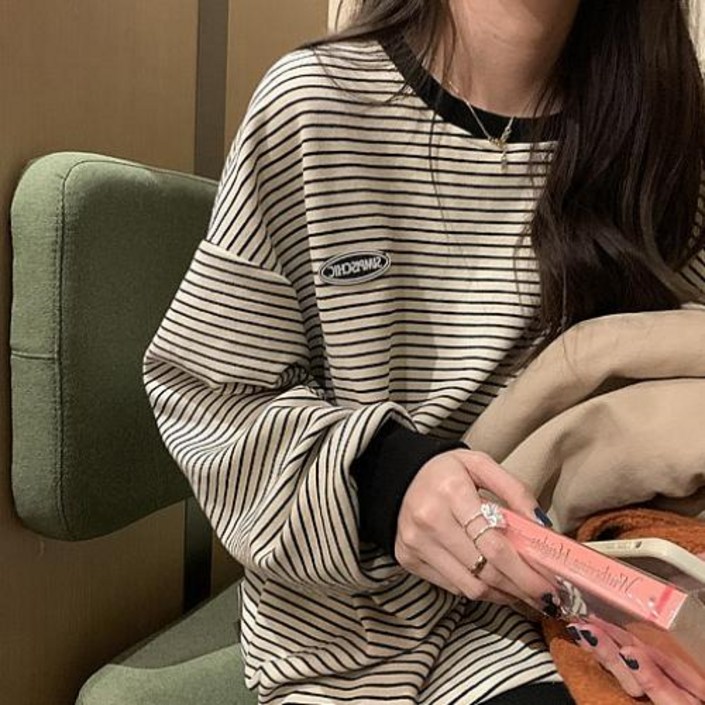 베로어 여리여리 보이핏 맨투맨