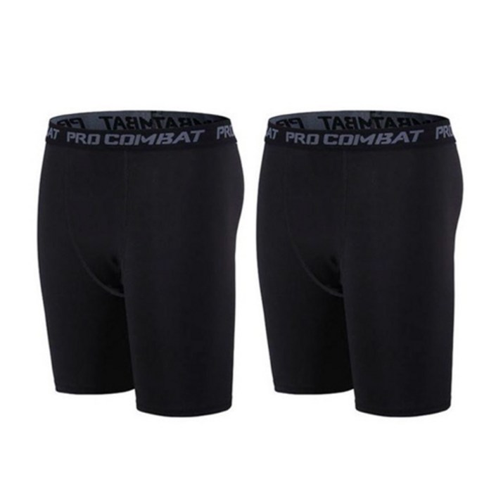 SUB22 남성 5부 스포츠 레깅스 태클팬츠 타이즈 2장 세트