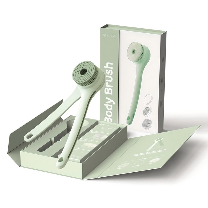 OLLY 스파클린 올인원 전동 바디브러쉬  3종 헤드 세트