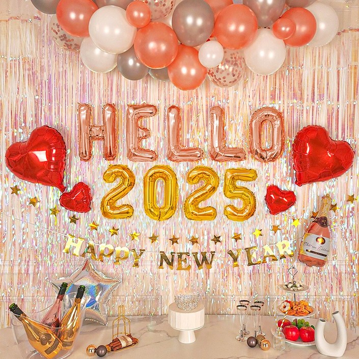로나파티 HELLO 연말 홈 파티 16종 세트 풍선 용품, 8 HELLO 로즈숫자 골드 SET 로나파티 HELLO 연말 홈 파티 16종 세트 풍선 용품, 8 HELLO 로즈숫자 골드 SET