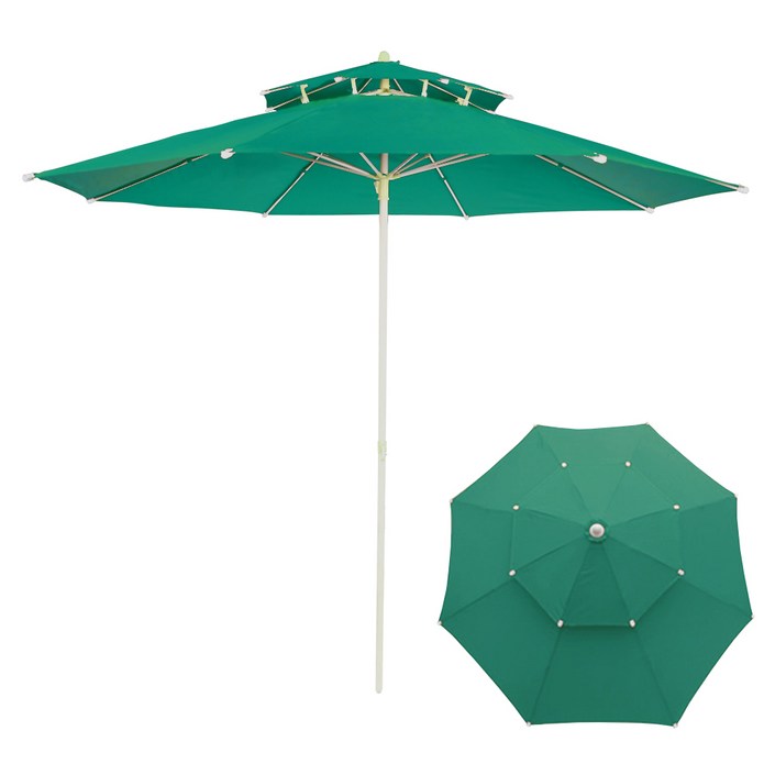 연필트리 특대형 이층 파라솔, 그린