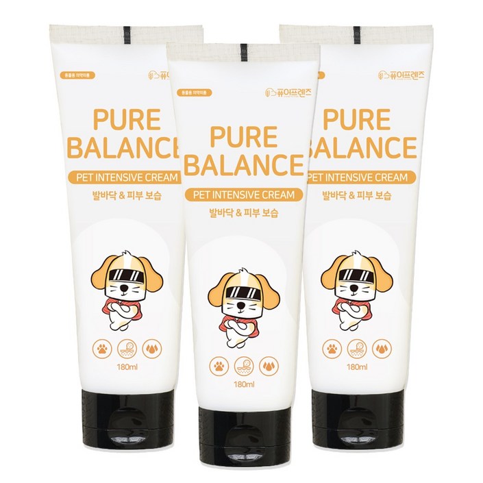 퓨어프렌즈 강아지보습제 피부각질 코보습제 로션크림밤, 180ml, 3개