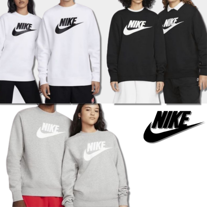 당일발송 나이키 NIKE 기모 맨투맨 티셔츠 클럽 빅로고 그래픽 NSW 스우시 플리스 긴팔티 남녀공용 스포네틱 양말