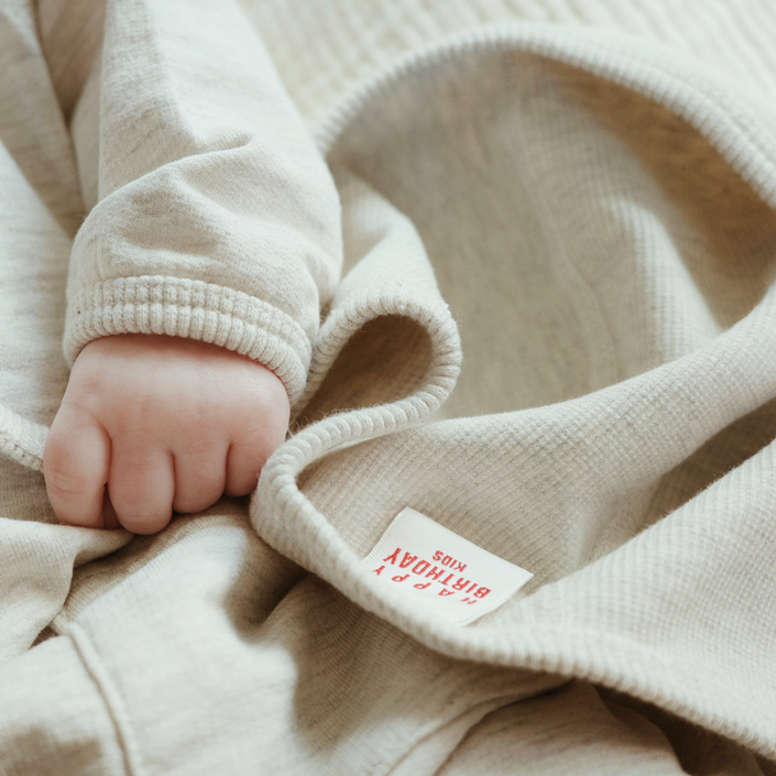 NORMAL COTTON JERSEY PLAY SUIT MELANGE OATMEAL NORMAL COTTON JERSEY PLAY SUIT MELANGE OATMEAL