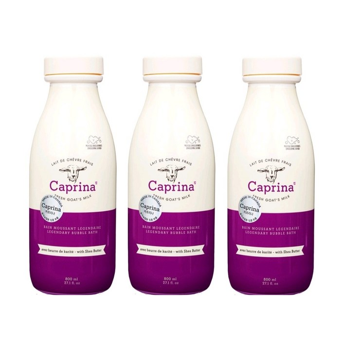 카프리나 버블배쓰800ml x 3P 프레쉬 거품입욕제 버블바스 거품목욕 시아버터향
