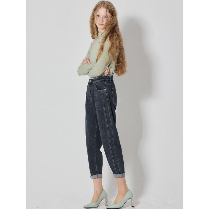 보니스팍스 사이드 절개 뒷밴딩 데님 팬츠 택가격 109000원