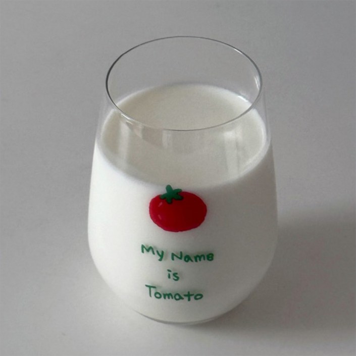 웜보울 마이네임이즈토마토 볼록이 내열유리컵 370ml 1p