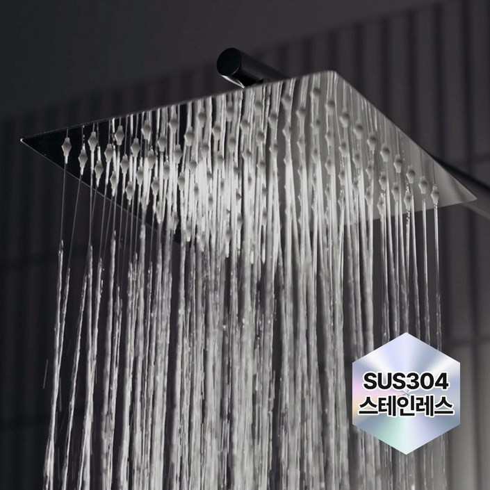 호텔식 해바라기 샤워기 헤드 304 스테인리스, 직사각 샤워헤드, 1개