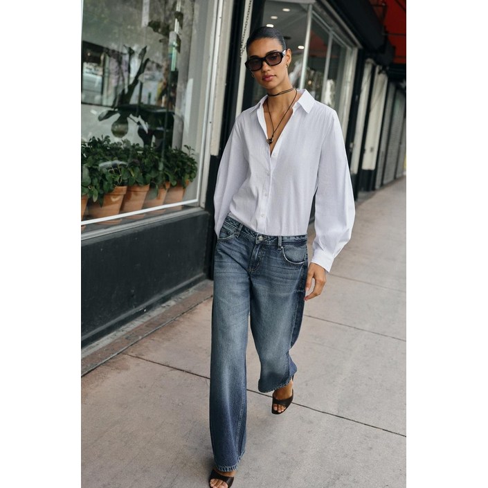 자라 ZARA 여성 JEANS Z1975 STRAIGHT 로우라이즈  블루327291