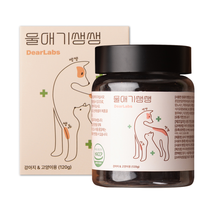 울애기쌩쌩 반려동물 종합영양제 눈 피부 관절 면역 장 케어, 60정, 종합영양제, 1개