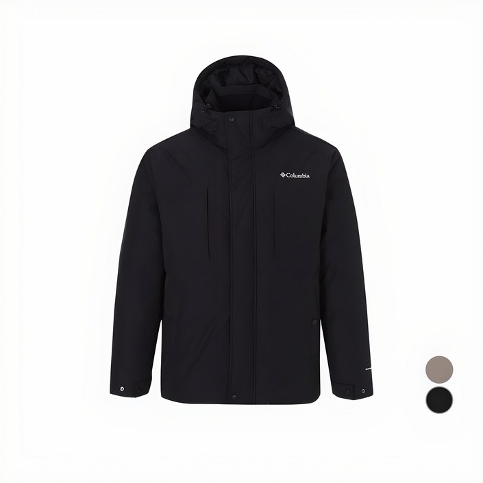 컬럼비아 남녀공용 유니 후드 하프 패딩 점퍼 C64-YUD306