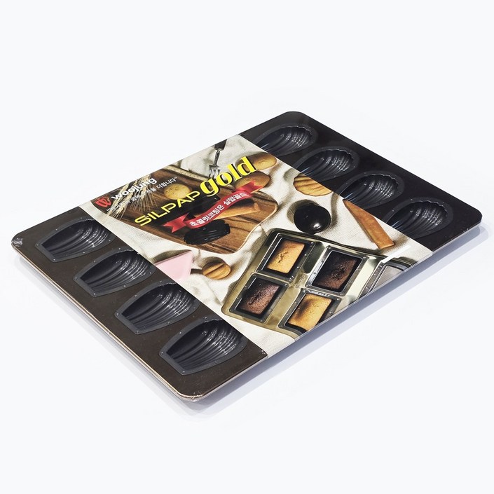 실팝골드 깊은마드렌느부채판16구 스메그오븐용, 1개